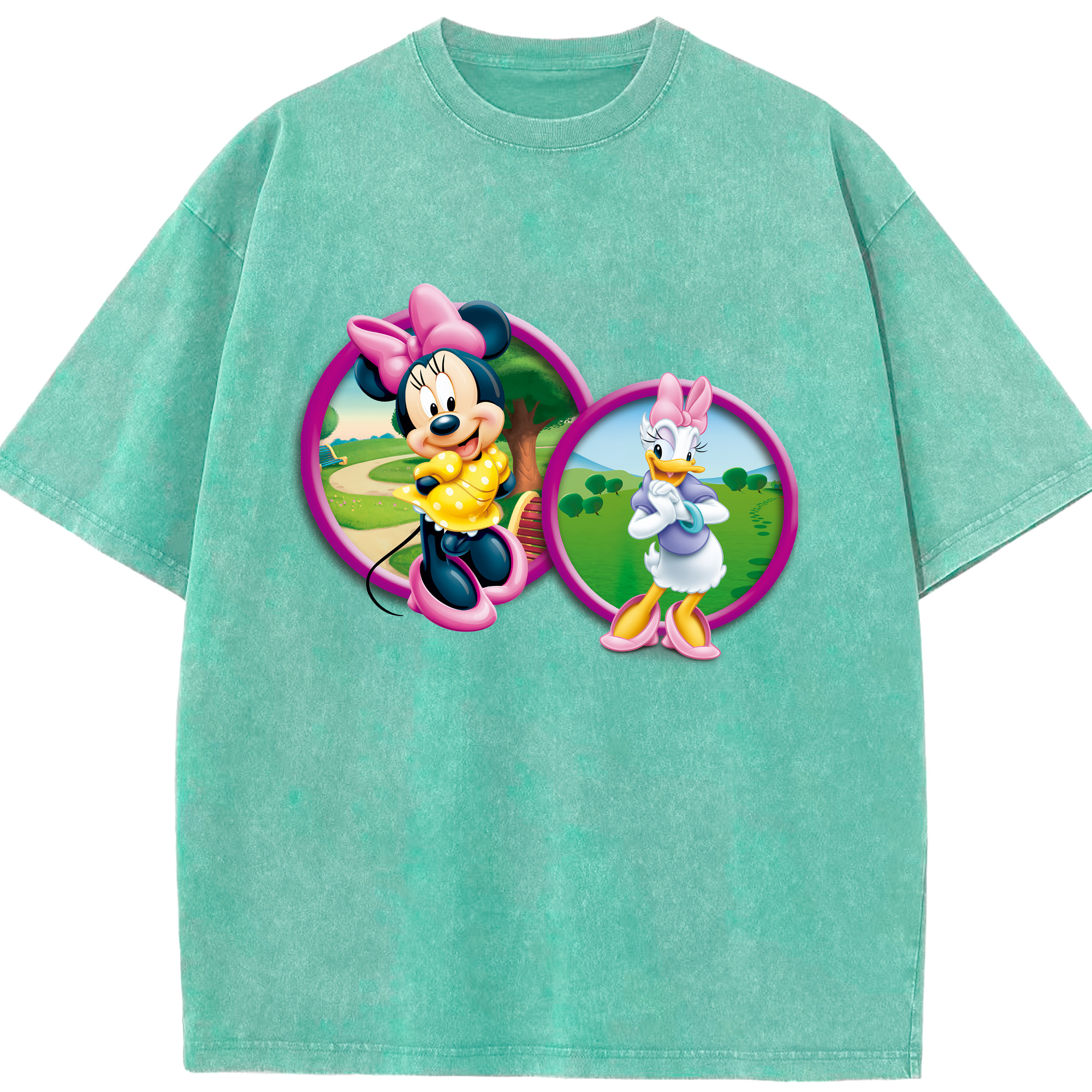 （画像用） ミッキーマウス Mickey Mouse 綿100% ヴィンテージ風 半袖Tシャツ（フロントプリント）